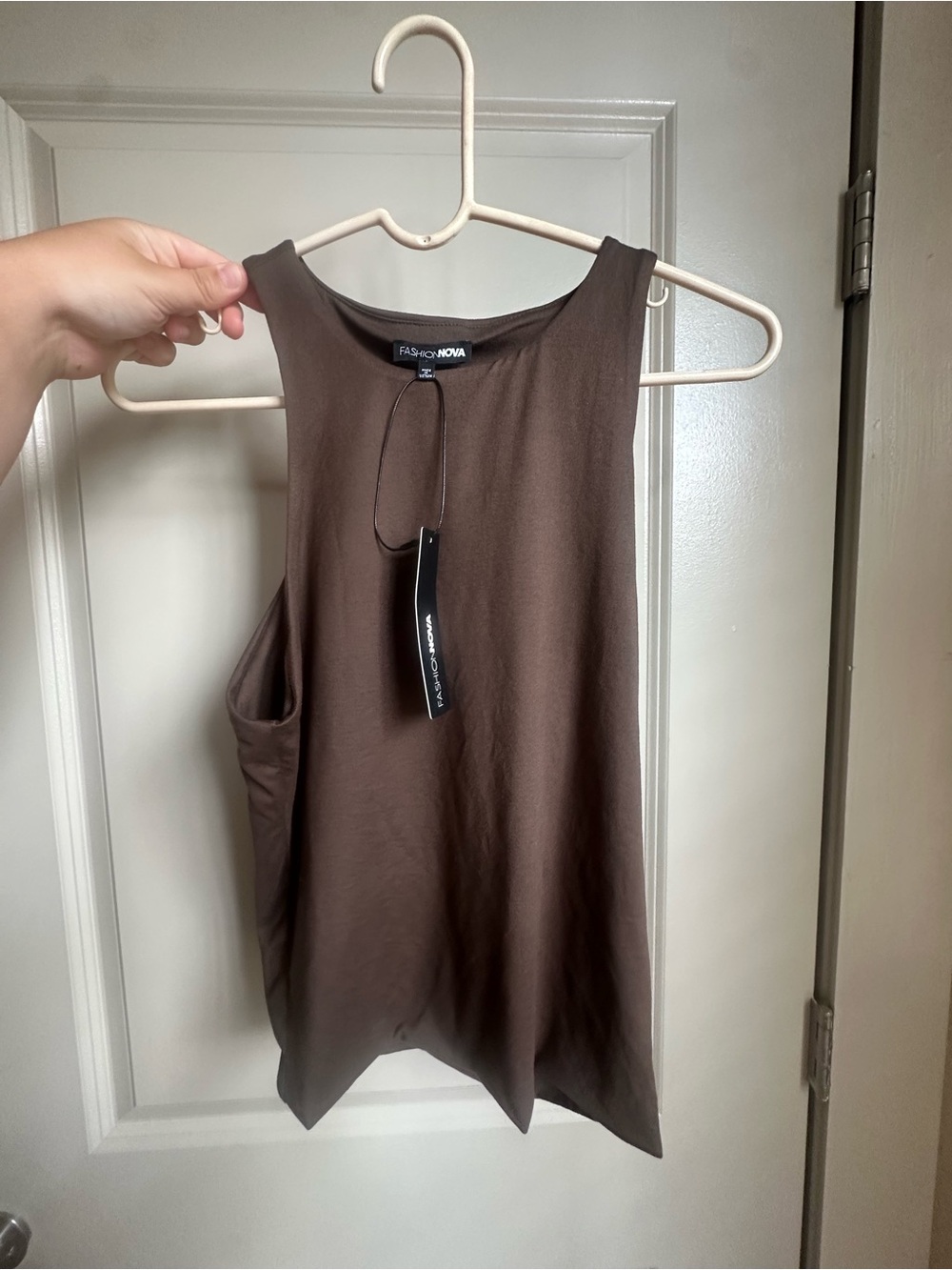 Fashion Nova Chocolate Brown Sleeveless Tank Top